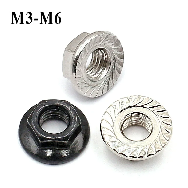 Hexagon Flange Nuts M3 M4 M5 M6 Carbon Steel Pinking Automatic Locking Nut DIN6923 Serrated Spinlock Grade 4.8
Hexagon Flange Nuts M3 M4 M5 M6 Carbon Steel Pinking Automatic Locking Nut DIN6923 Serrated Spinlock Grade 4.8