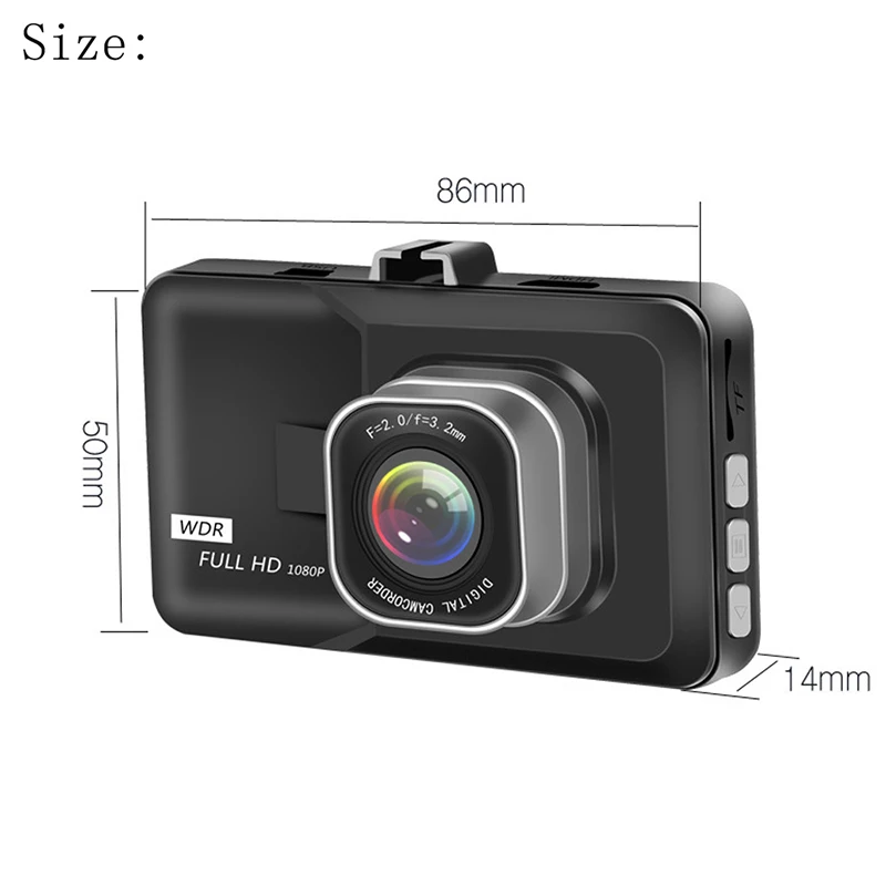 

Автомобиль камера для приборной панели для автомобиля 3-дюймовый 1080P ЖК-дисплей широкоугольный видеорегистратор высокой четкости с ночным видением Автомобильный видеорегистратор