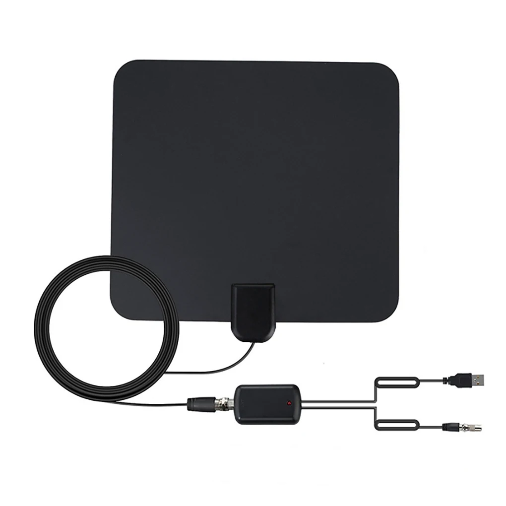 

HDTV014 75 25dB Gain Booster HDTV Antenna Aerial VHF UHF 1080P HD 50 Miles Digital TV Indoor Antenna Receiver