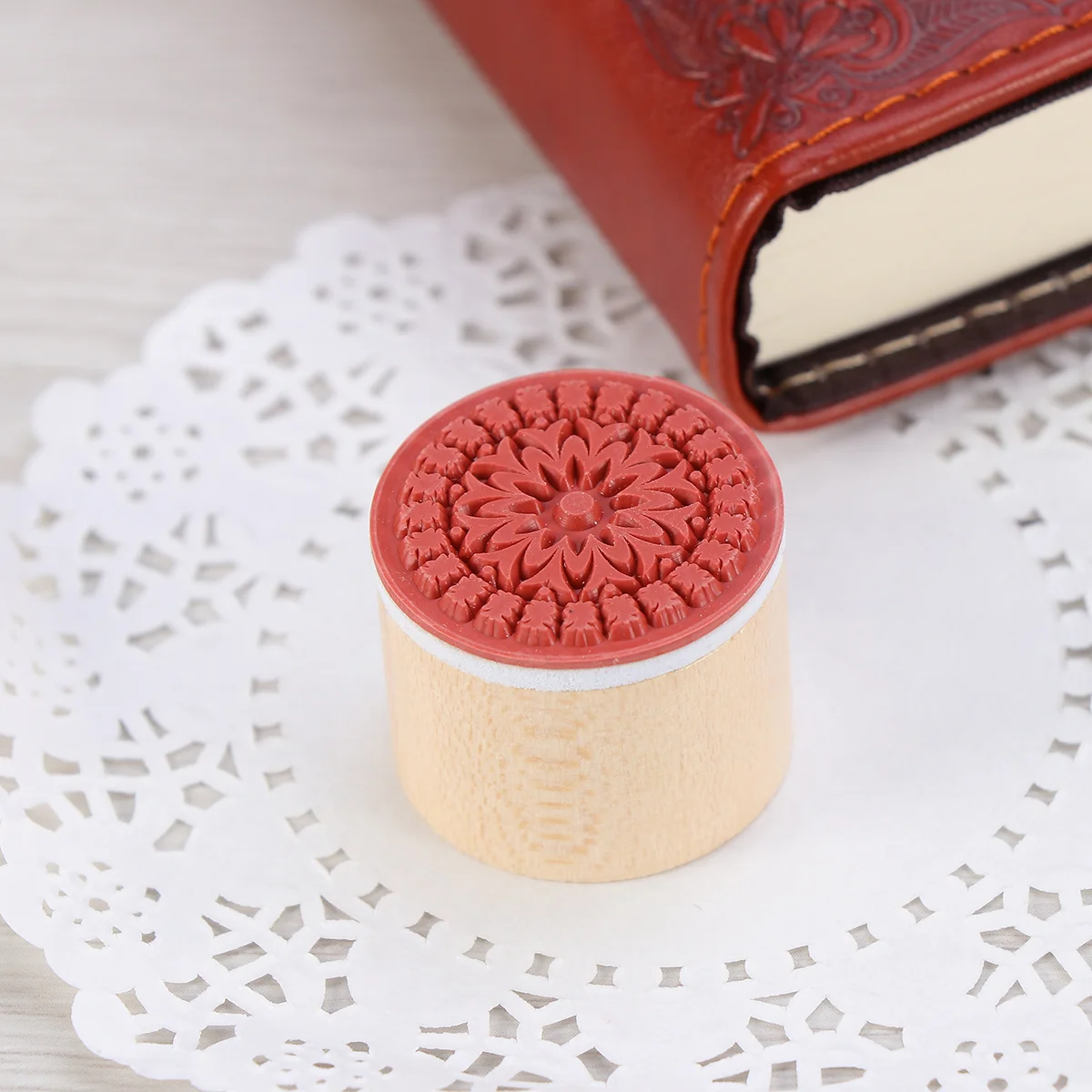 

Scrapbook Lace Seals Circle Stampers Flowers Party Favors Square Shape Wood Stamps