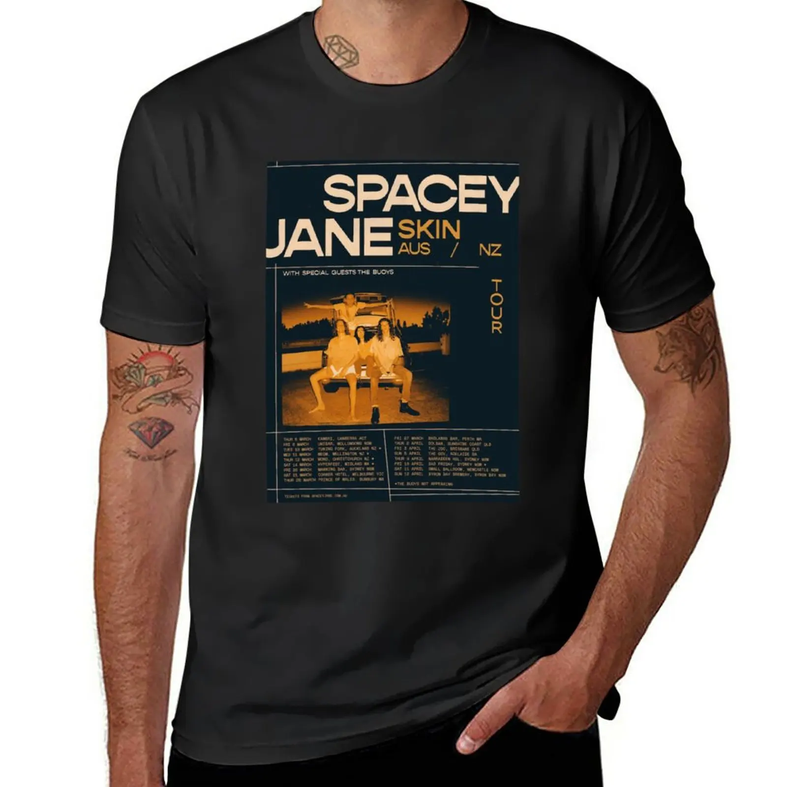 New Spacey Jane Album Tour T-Shirt boys animal print shirt heavyweight t shirts Short sleeve black t shirts tshirts for men
New Spacey Jane Album Tour T-Shirt boys animal print shirt heavyweight t shirts Short sleeve black t shirts tshirts for men