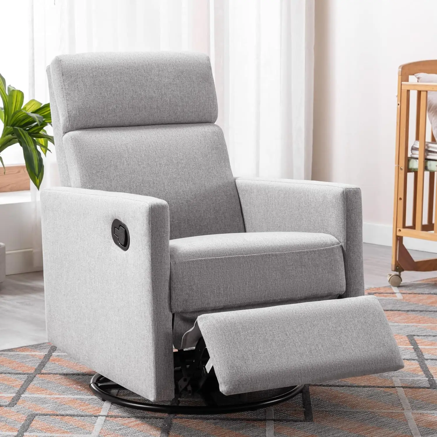 Merax Modern Upholstered Manual Recliner Chair w/Headsupport Adjustable Nursery Glider Rocker for Living Room, Bedroom
Merax Modern Upholstered Manual Recliner Chair w/Headsupport Adjustable Nursery Glider Rocker for Living Room, Bedroom