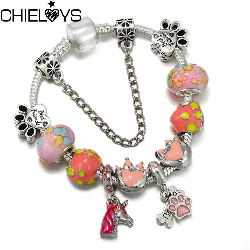 Cartoon Charm Bracelet For Women DIY Unicorn Dog Palm Charm Beads Pendants High-Quality Jewelry Accessories Dropshipping
Cartoon Charm Bracelet For Women DIY Unicorn Dog Palm Charm Beads Pendants High-Quality Jewelry Accessories Dropshipping