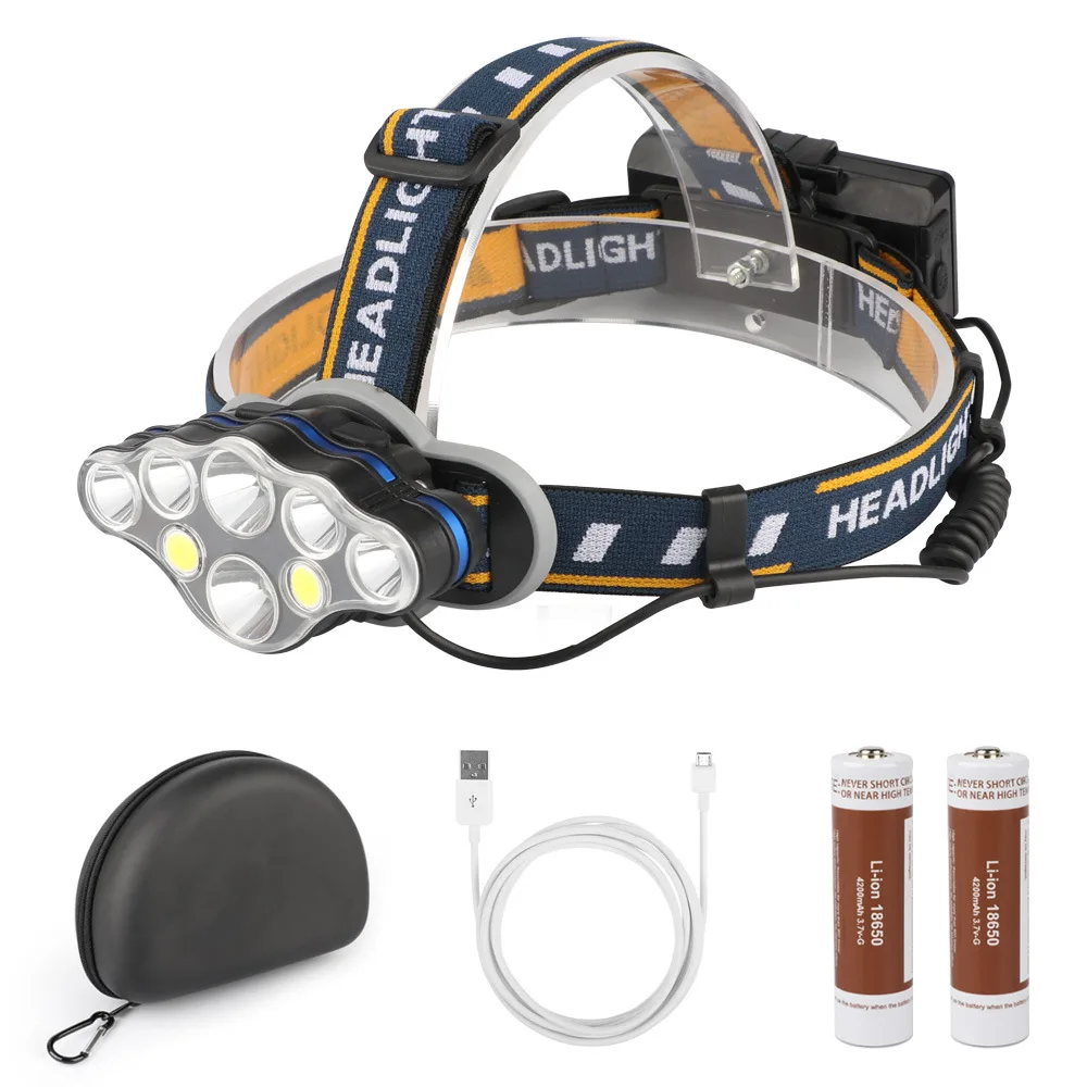 Bright Light Led Long-range Usb Charging T6 Head-style Outdoor Fishing Waterproof Cob Red Light 8 Headlights
Bright Light Led Long-range Usb Charging T6 Head-style Outdoor Fishing Waterproof Cob Red Light 8 Headlights