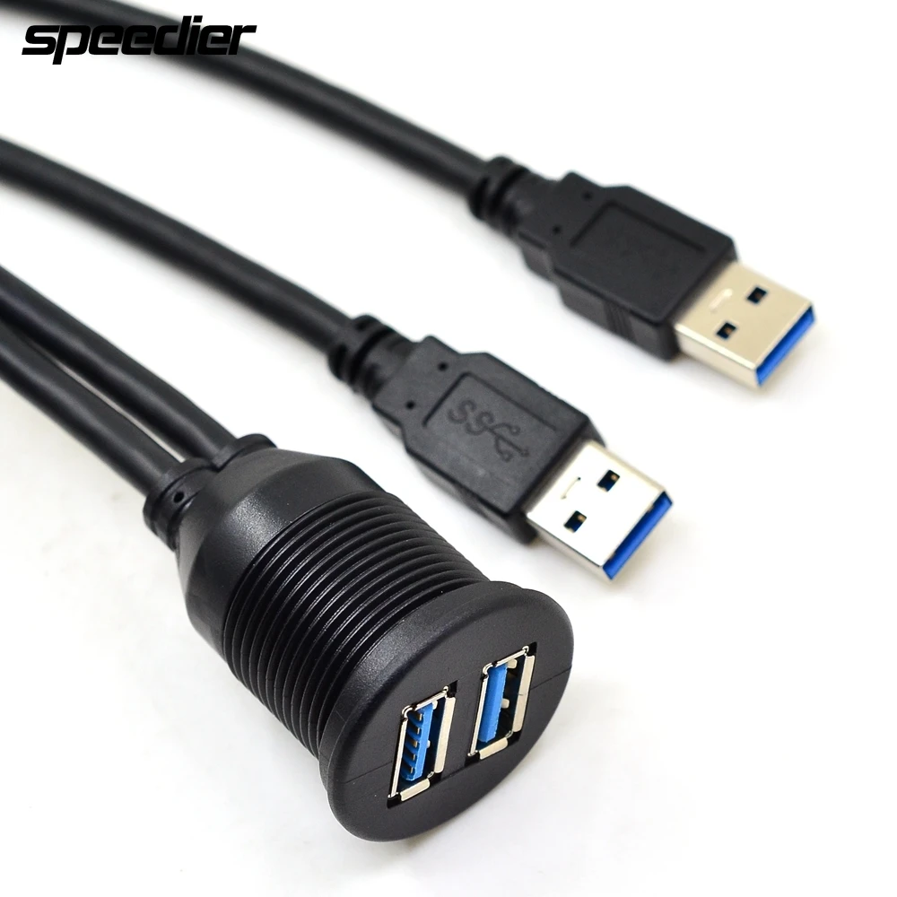 1M 2 Ports Dual USB 3.0 Extension AUX Flush Mount Car Mount Extension Cable for Car Truck Boat Motorcycle Dashboard Panel 3FT
1M 2 Ports Dual USB 3.0 Extension AUX Flush Mount Car Mount Extension Cable for Car Truck Boat Motorcycle Dashboard Panel 3FT