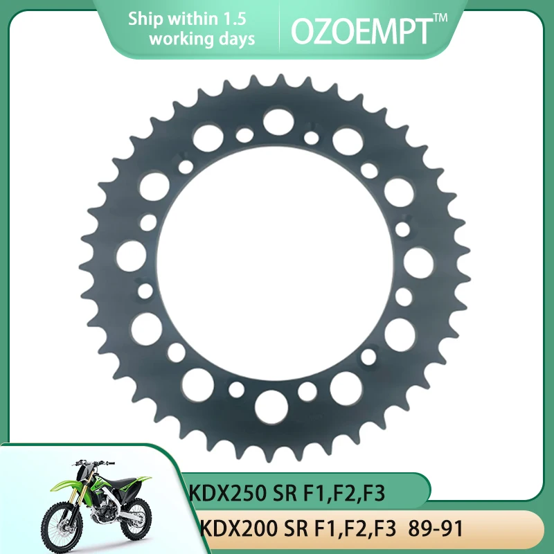 

OZOEMPT 520-45T Motorcycle Rear Sprocket Apply to KDX200 SR F1,F2,F3 KDX200 SR F2,G3,G4,G5 KDX250 SR F1 KDX250 SR F1,F2,F3