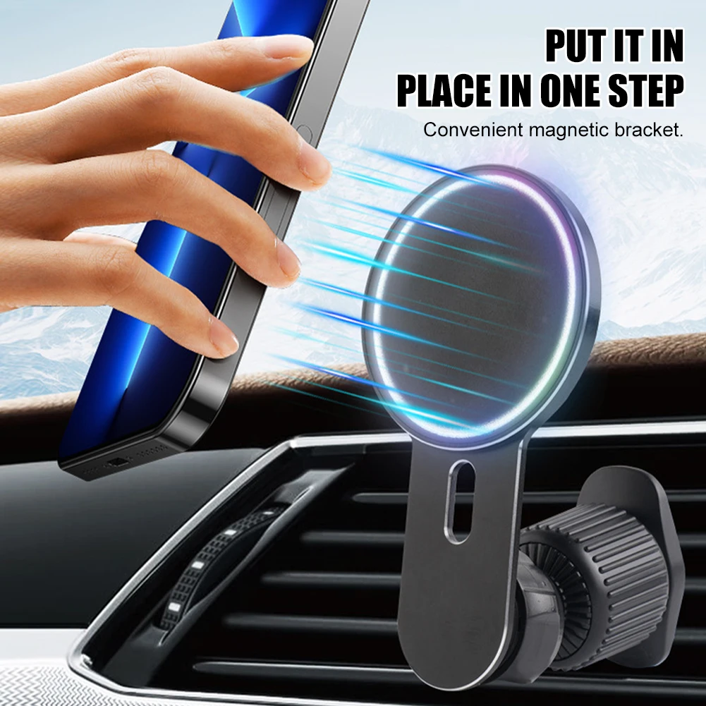 Magnetic Phone Holder 360 Degree Adjustable A/C Air Outlet Phone Mount Navigation Bracket for iPhone 12/13/14 Samsung and More
Magnetic Phone Holder 360 Degree Adjustable A/C Air Outlet Phone Mount Navigation Bracket for iPhone 12/13/14 Samsung and More