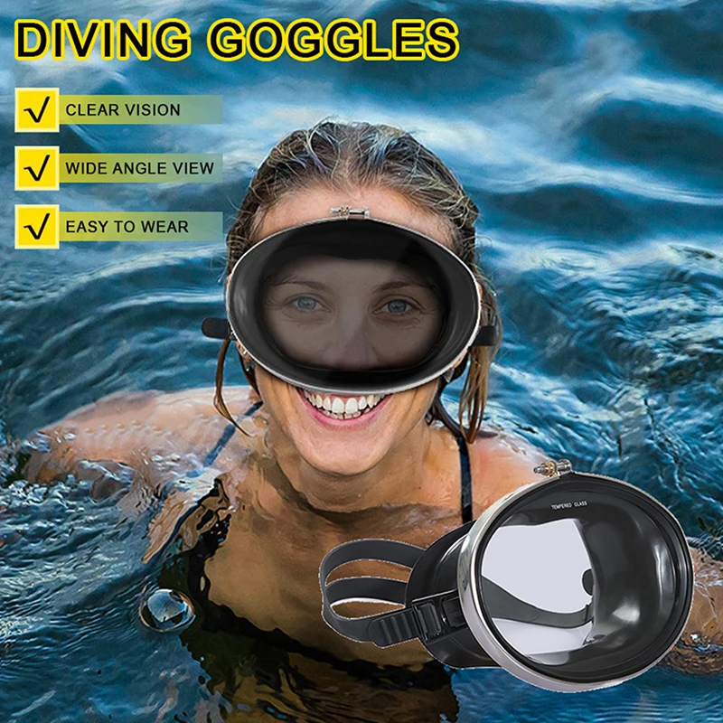 

Профессиональные подводные маски для дайвинга, 1 шт., Силиконовые противотуманные очки для дайвинга для взрослых, очки для плавания, рыбалки, для мужчин и женщин