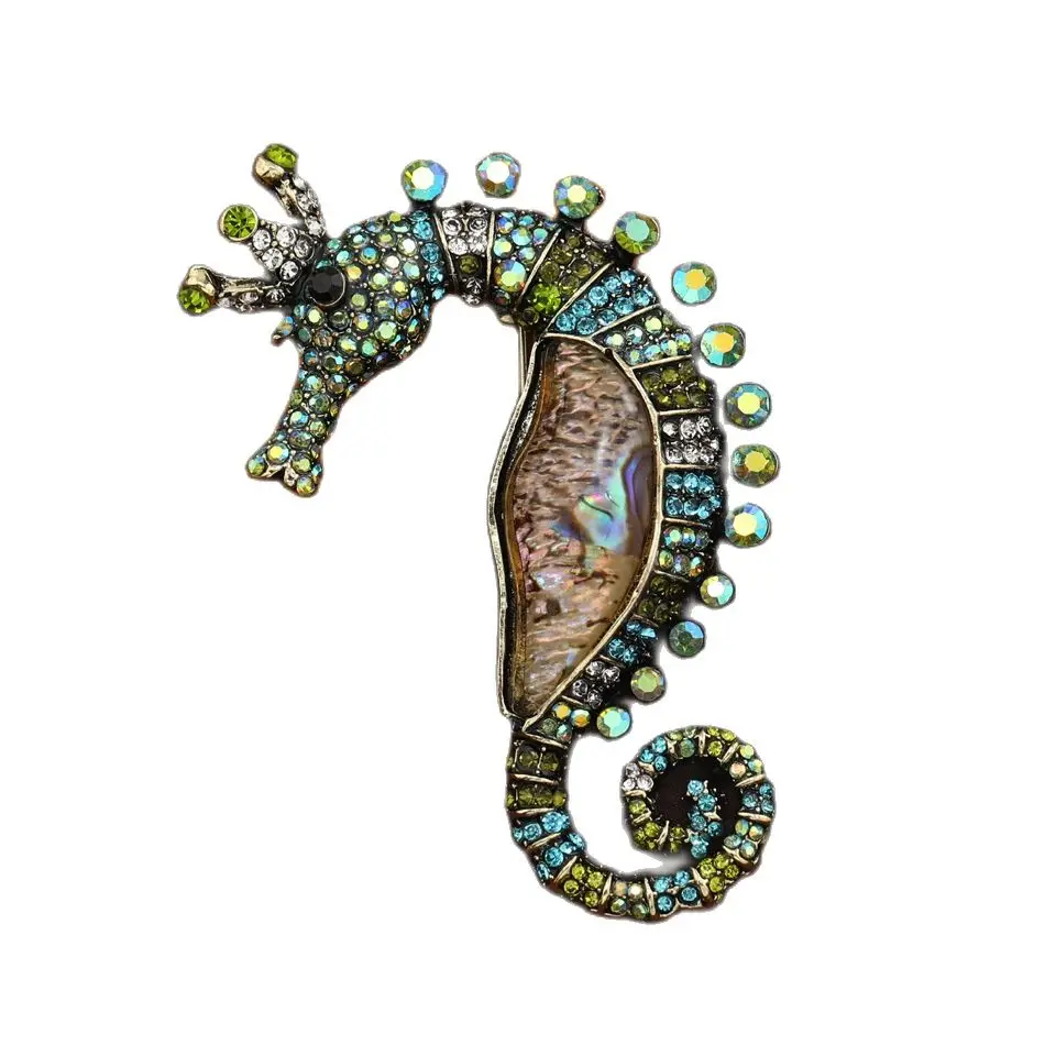Vintage Shell Seahorse brooch Heavy Industry Water Diamond Marine Life Coat Suit Animal Accessories
Vintage Shell Seahorse brooch Heavy Industry Water Diamond Marine Life Coat Suit Animal Accessories