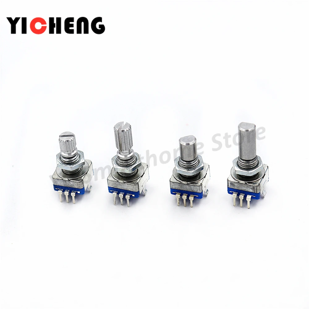 1Pcs EC11 rotary encoder/encoding switch/digital potentiometer 5 foot with switch 15/20mm plum blossom half shaft
1Pcs EC11 rotary encoder/encoding switch/digital potentiometer 5 foot with switch 15/20mm plum blossom half shaft