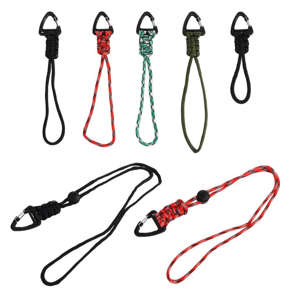 Paracord Keychain with Metal Triangle Buckle, Braided Nylon Lanyard, High Strength Parachute Cord, 8Styles, 1PC, 22 cm, 48cm
Paracord Keychain with Metal Triangle Buckle, Braided Nylon Lanyard, High Strength Parachute Cord, 8Styles, 1PC, 22 cm, 48cm