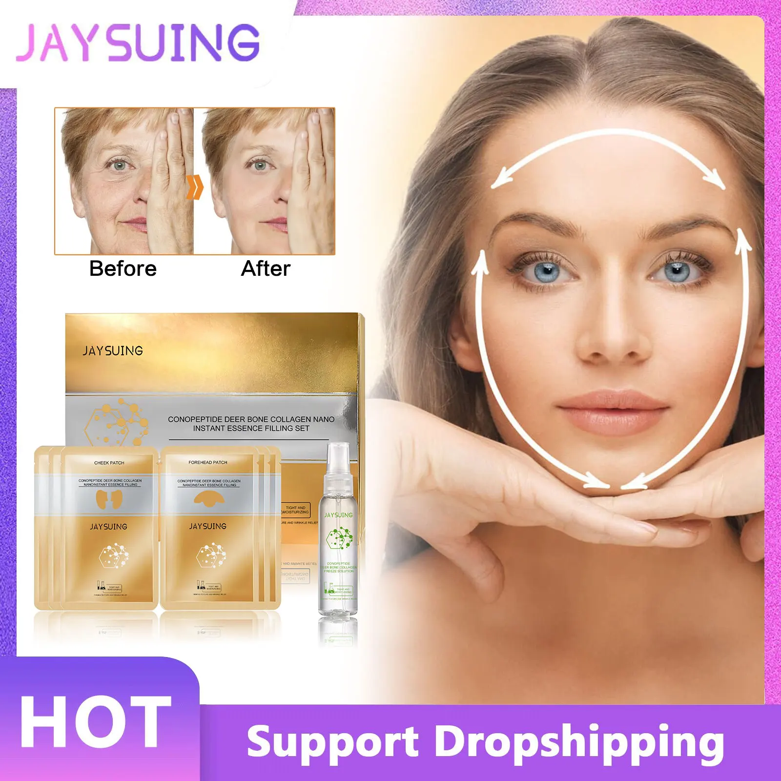Peptide Deer Bone Collagen Essence Kit Lifting Firming Skin Anti Aging Remove Dark Spots Tighten Protein Filling Serum Patch Set
Peptide Deer Bone Collagen Essence Kit Lifting Firming Skin Anti Aging Remove Dark Spots Tighten Protein Filling Serum Patch Set