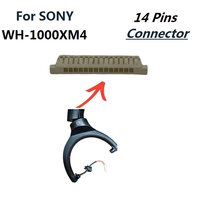 Brand New spare part FOR SONY WH-1000XM4 Wireless Headphones replacement 14 Pins Plastic Main Wire Connector Jack plug Interface Brand New spare part FOR SONY WH-1000XM4 Wireless Headphones replacement 14 Pins Plastic Main Wire Connector Jack plug Interface