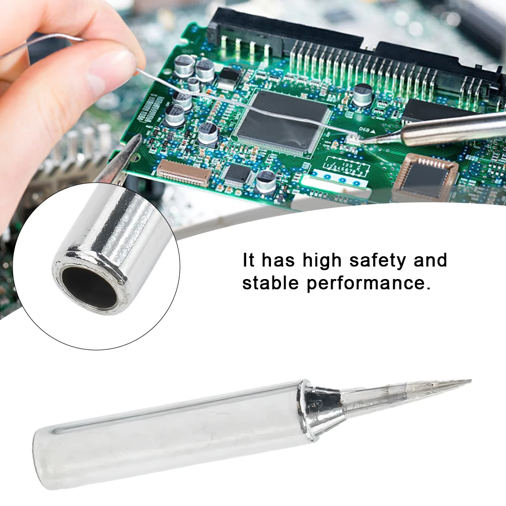 Light Weight 10 Pack Soldering Iron Tip 1.65" Silver 200~480℃ 900M-T-I / 900M-T-B Lower Temperature Soldering
Light Weight 10 Pack Soldering Iron Tip 1.65" Silver 200~480℃ 900M-T-I / 900M-T-B Lower Temperature Soldering