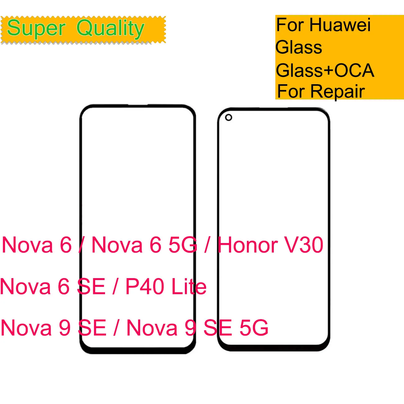 Замена для Huawei Nova 6 SE 5G переднее внешнее стекло ЖК-объектив сенсорная панель Nova 9 SE 5G стекло с OCA
Замена для Huawei Nova 6 SE 5G переднее внешнее стекло ЖК-объектив сенсорная панель Nova 9 SE 5G стекло с OCA