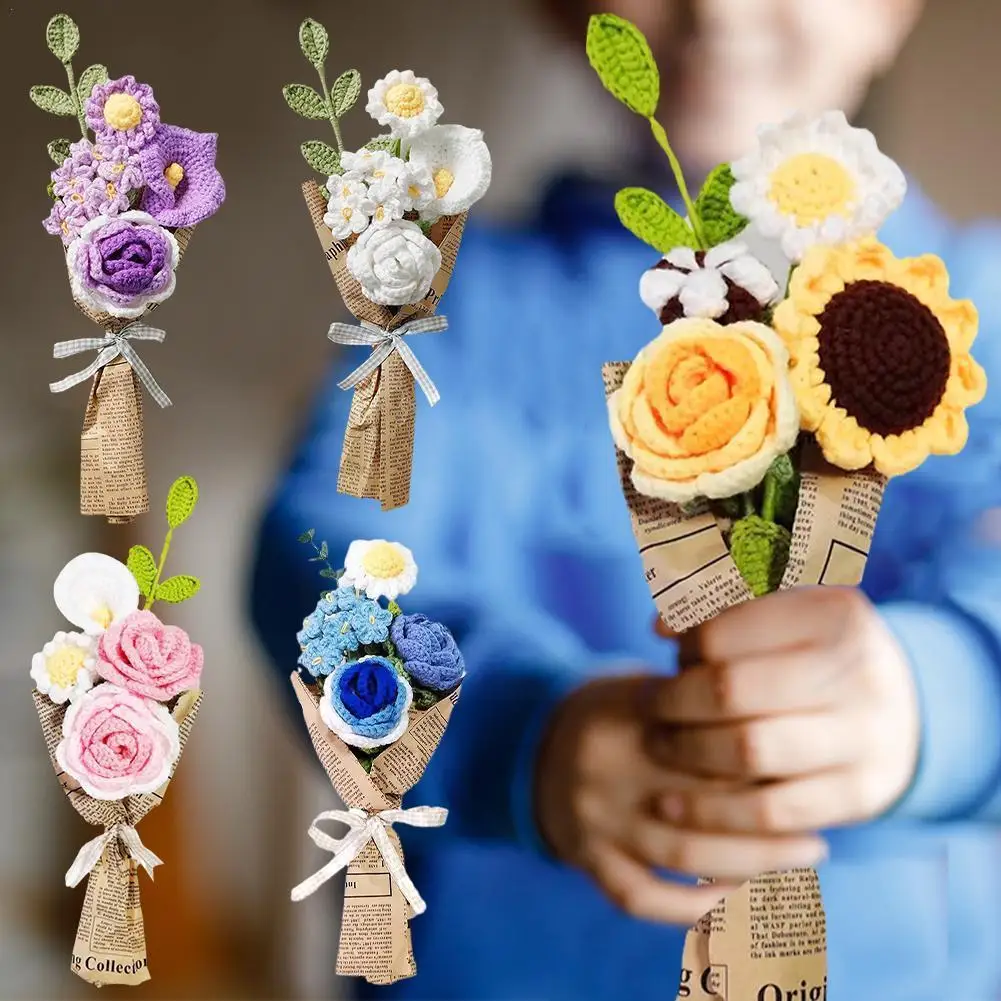 Simulation Flower Braided Flower Chamomile Rose Hand-braided Wool Simulation Knitted Ornaments Bouquet Flower Finished Desk U4Q7
Simulation Flower Braided Flower Chamomile Rose Hand-braided Wool Simulation Knitted Ornaments Bouquet Flower Finished Desk U4Q7