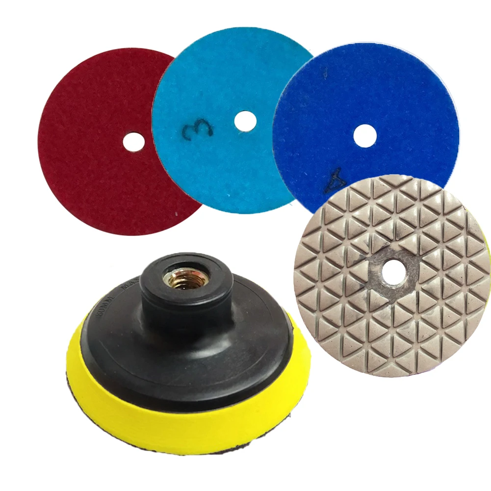 4 Pcs Dry Diamond Polishing Pad Sanding Disc 75mm M10 Thread Hole For Granite Concrete Stone Marble Grinding Polisher Tool Parts
4 Pcs Dry Diamond Polishing Pad Sanding Disc 75mm M10 Thread Hole For Granite Concrete Stone Marble Grinding Polisher Tool Parts