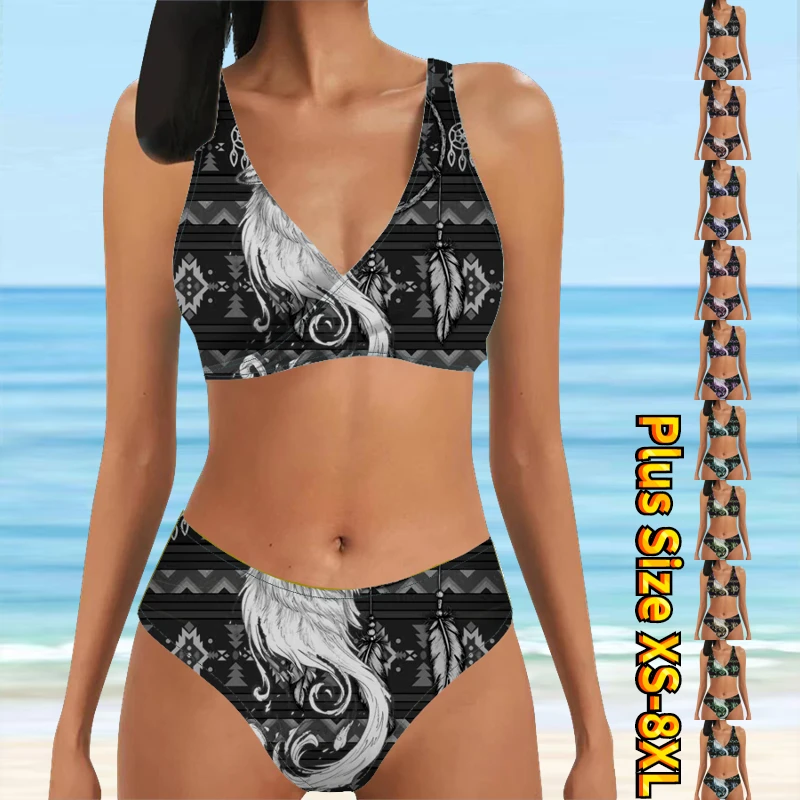Women New Design Printing Swimwear Two Piece Set Swimming Suit Women High Waist Bathing Suit Bath Suit Loose Bikini Swimsuits
Women New Design Printing Swimwear Two Piece Set Swimming Suit Women High Waist Bathing Suit Bath Suit Loose Bikini Swimsuits