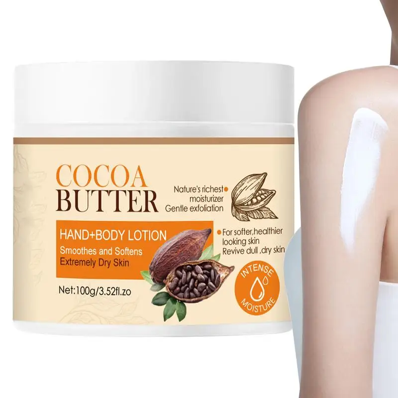 

Cocoa Butter Body Cream 100g Moisturizing Cocoa Cream For Dry Skin Natural Daily Skin cosmetics Moisturizer For All Skin Types