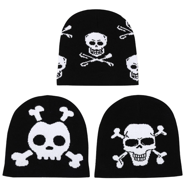 

Hip Hop Hat Harajuku Style Slouchy Beanies for Women Jacquard Hat Versatile Skull Beanie Hat Skull Cap Turbans