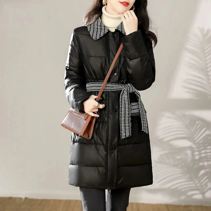 Down Cotton Coat Women 2023 New Fashion Casual All-match Slim Padded Jacket Female Large Size High-grade Stitching Long Parkas
Down Cotton Coat Women 2023 New Fashion Casual All-match Slim Padded Jacket Female Large Size High-grade Stitching Long Parkas