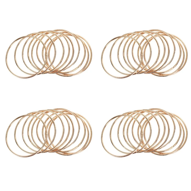 

40 Pack 3 Inch Gold Dream Catcher Metal Rings Hoops Macrame Ring For Dreamcatchers And Crafts
