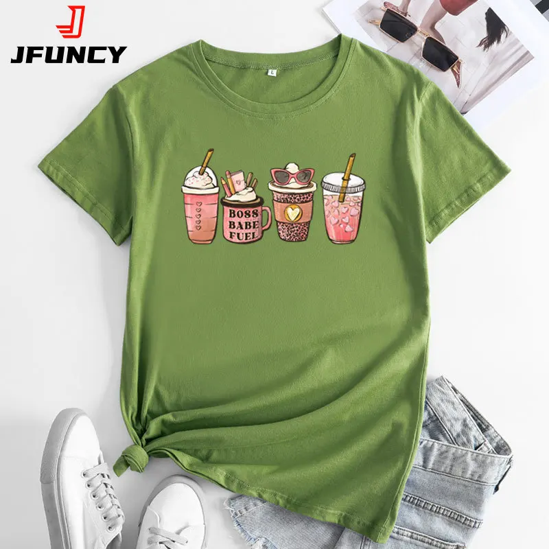 JFUNCY Women T-shirts Women's Summer Short Sleeve Tee Female Cotton Tshirt Fashion Woman Tops Clothing 2024 New Graphic T Shirt
JFUNCY Women T-shirts Women's Summer Short Sleeve Tee Female Cotton Tshirt Fashion Woman Tops Clothing 2024 New Graphic T Shirt