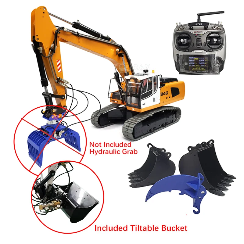 MTM 1/14 946 Painted Assembled Tracked Hydraulic 9CH RC Excavator Truck Model With Metal Ripper Tiltable Bucket TH19598-SMT5
MTM 1/14 946 Painted Assembled Tracked Hydraulic 9CH RC Excavator Truck Model With Metal Ripper Tiltable Bucket TH19598-SMT5