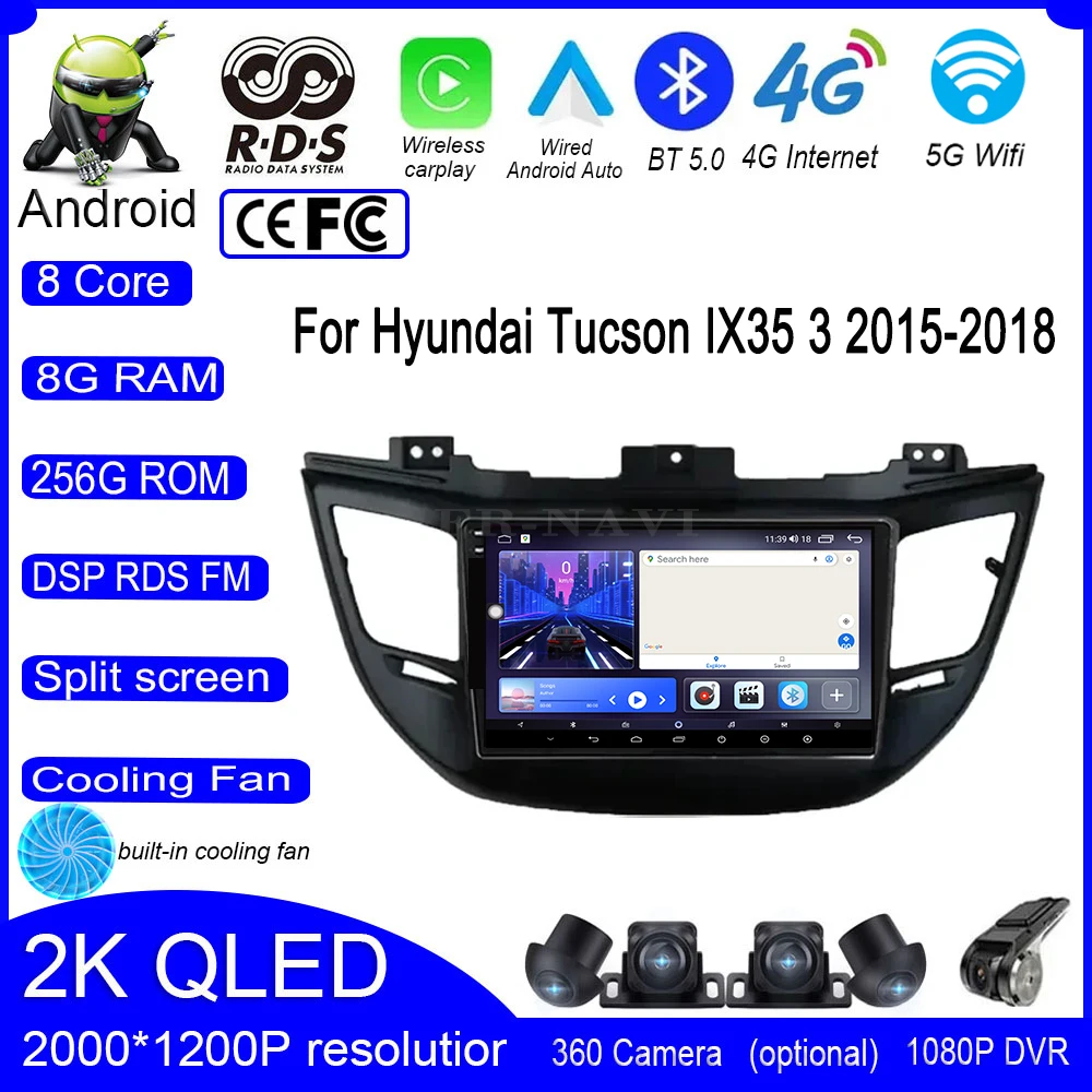 Автомагнитола 9 дюймов для Hyundai Tucson IX35 3 2015-2018 Android 14, мультимедийный проигрыватель 4G + wifi видео GPS DSP IPS навигация
Автомагнитола 9 дюймов для Hyundai Tucson IX35 3 2015-2018 Android 14, мультимедийный проигрыватель 4G + wifi видео GPS DSP IPS навигация