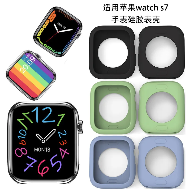 For AppleWatch protective case Watch case s7 silicone case Suitable for AppleWatch case
For AppleWatch protective case Watch case s7 silicone case Suitable for AppleWatch case