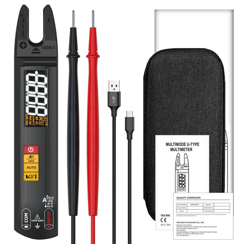 

Multimeter 6000 Counting Clamp Meter, Smart Mode Charging, Measuring Resistance, Capacitance, Frequency, Continuity, Durable