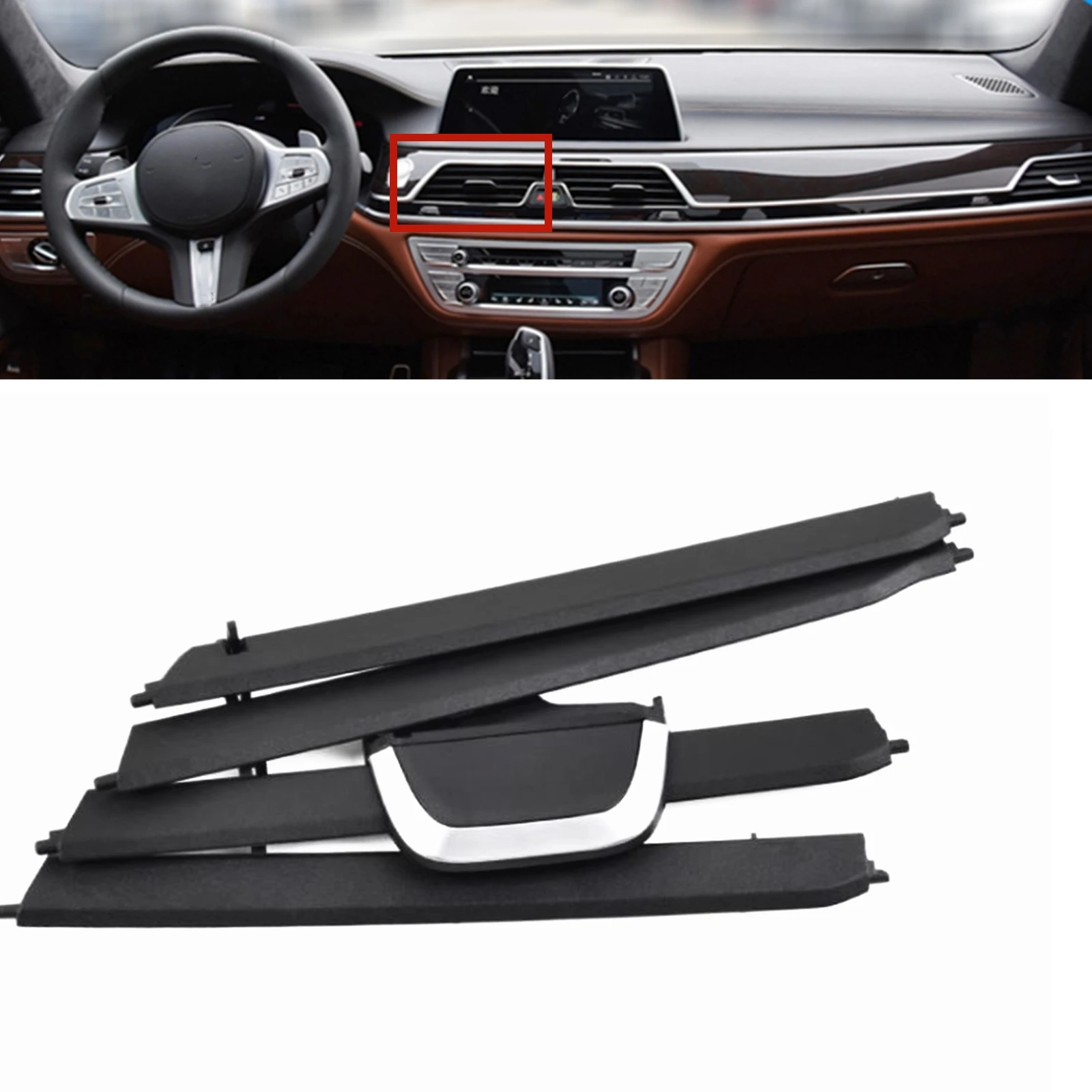 

For BMW 7 Series G11 G12 2016-2022 Center/Side Air Panel Cover Frame A/C Vent Grill Outlet Clip Repair Kit