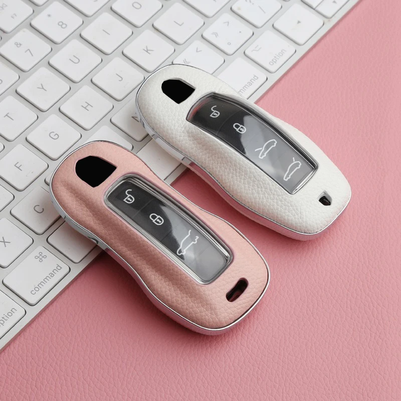 Key Case Fob Remote Cover Shell Real Leather Porsche MACAN Cayenne Panamera Taycan Boxster 718/911 Replace Accessories
Key Case Fob Remote Cover Shell Real Leather Porsche MACAN Cayenne Panamera Taycan Boxster 718/911 Replace Accessories