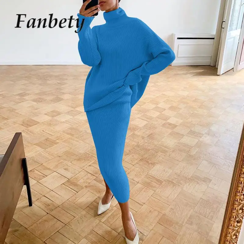 Elegant Turtleneck Sweater and Skinny Long Skirts Set Office Long Sleeve Solid Knit Two Piece Suit Women Sexy Slim Skirt Outfits
Elegant Turtleneck Sweater and Skinny Long Skirts Set Office Long Sleeve Solid Knit Two Piece Suit Women Sexy Slim Skirt Outfits