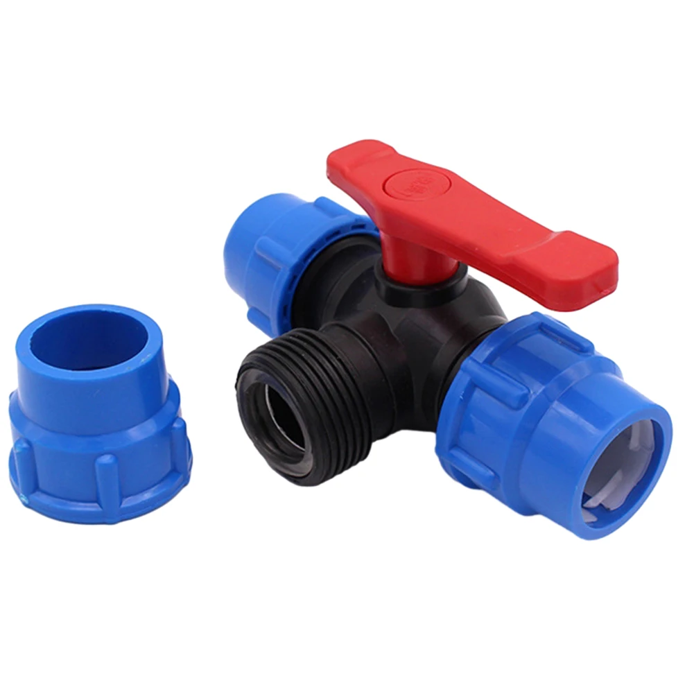 

PE Pipe 3 Way Ball Valve Effortless Installation No Welding Needed Household Industrial Water Supply Accessory