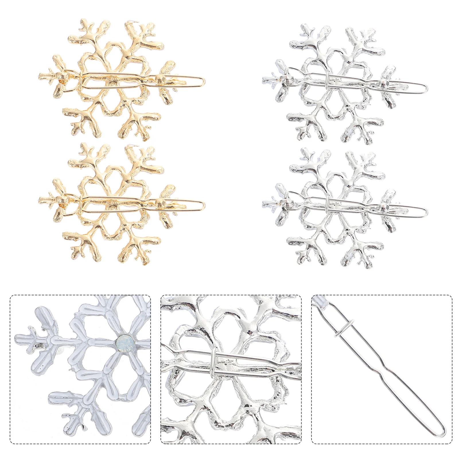 8 Pcs Christmas Snowflake Hairpin Miss Gold Metallic Spray Paint Gift Barrettes Supplies
8 Pcs Christmas Snowflake Hairpin Miss Gold Metallic Spray Paint Gift Barrettes Supplies