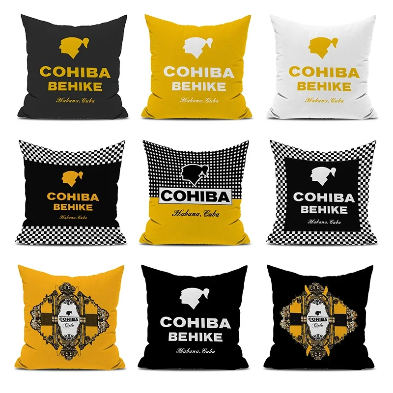 

Cushion Cover 45x45 Cushions Covers for Bed Pillows C-cohiba Couple Pillow Pillowcases 50x50 Pilow Cases Car Decoration Anime