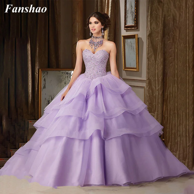 Fanshao wd034 Sweetheart Quinceanera Dresses Tiered Organza Sequined Princess Sweet 16 Masquerade Birthday Party Gowns
Fanshao wd034 Sweetheart Quinceanera Dresses Tiered Organza Sequined Princess Sweet 16 Masquerade Birthday Party Gowns