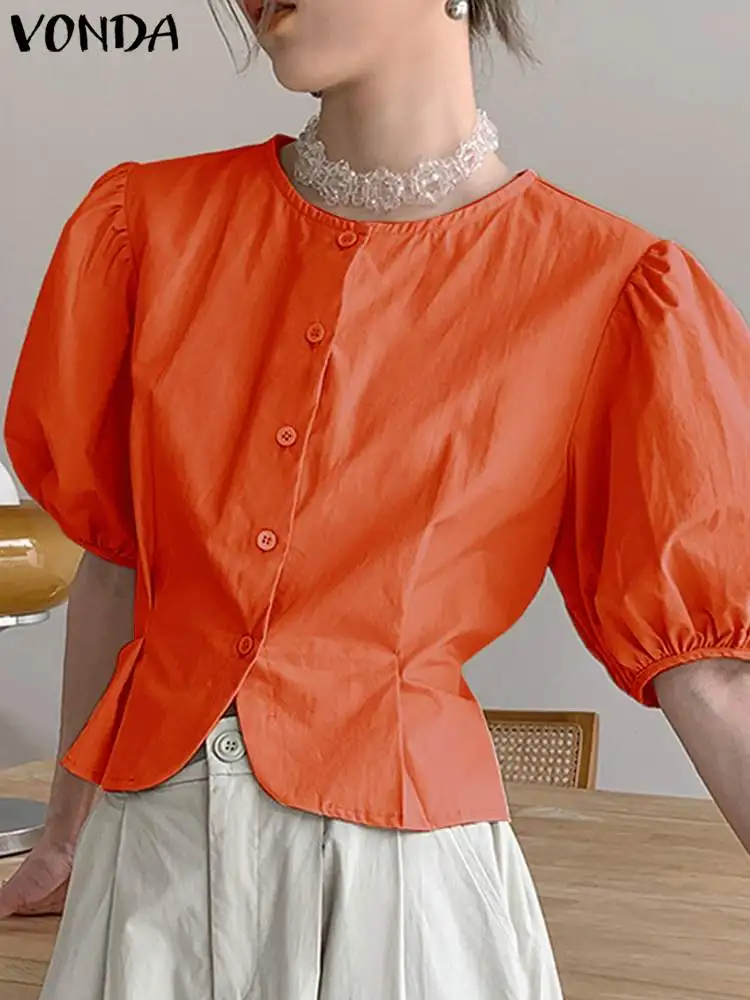 VONDA Women Blouse 2024 Fashion Tunic Summer Solid Color Party Tops Casual Loose Shirts Vintage Puff Sleeve Blusas Femininas
VONDA Women Blouse 2024 Fashion Tunic Summer Solid Color Party Tops Casual Loose Shirts Vintage Puff Sleeve Blusas Femininas