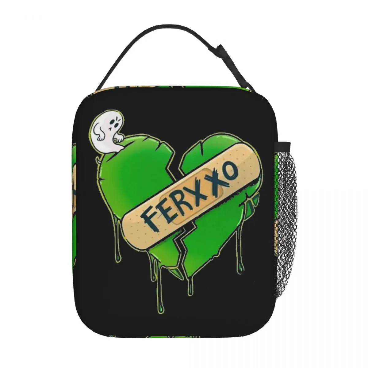 

Broken Heart EL FERXXO Feid Singer Music Merch Insulated Lunch Bag For Work Food Box Leakproof Cooler Thermal Lunch Boxes