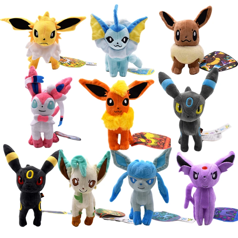 16-20CM Pokemon Plush Toys Kawaii Eevee Eeveelution Sylveon Flareon Jolteon Umbreon Vaporeon Stuffed Toys for Children Gifts
16-20CM Pokemon Plush Toys Kawaii Eevee Eeveelution Sylveon Flareon Jolteon Umbreon Vaporeon Stuffed Toys for Children Gifts