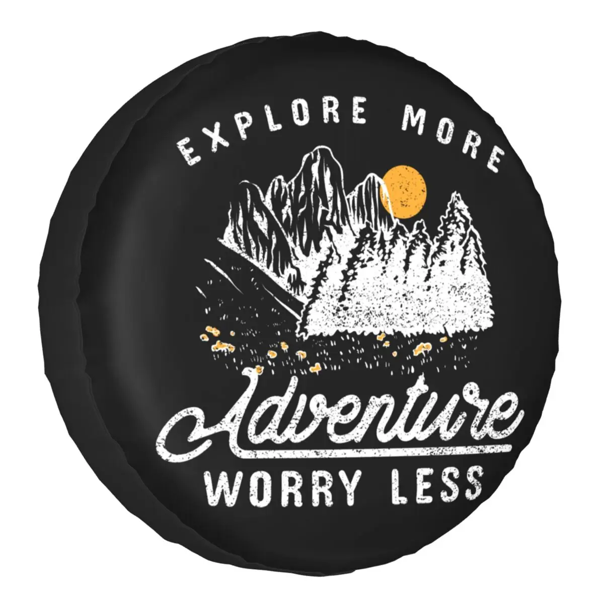 

Adventure Awaits Camping Life Spare Wheel Cover for Jeep Hummer 4WD Trailer Custom Explore More Worry Less Tire Protector