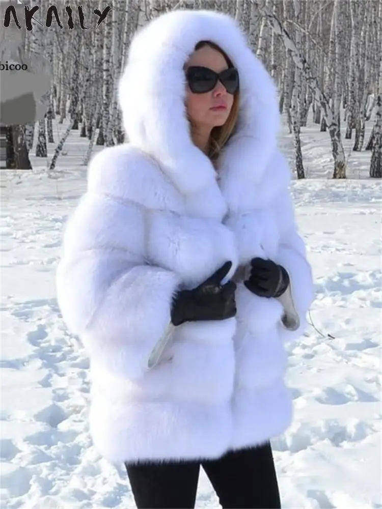 Akaily Fall Winter Faux Fur Coat For Women Fashion 2022 Hooded Long Sleeve Winter Fur Jackets Ladies Black Casual Puffer Jacket
Akaily Fall Winter Faux Fur Coat For Women Fashion 2022 Hooded Long Sleeve Winter Fur Jackets Ladies Black Casual Puffer Jacket