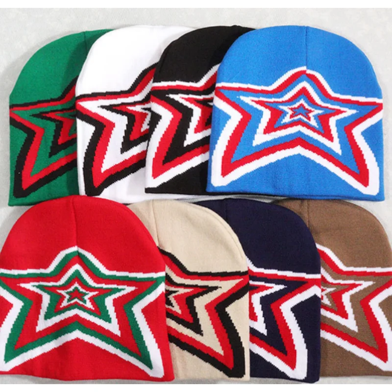 Europe And The United States Hat Trend New Pullover Overlapping Five-pointed Star Y2K Jacquard Knitted Hat For Men and Women
Europe And The United States Hat Trend New Pullover Overlapping Five-pointed Star Y2K Jacquard Knitted Hat For Men and Women