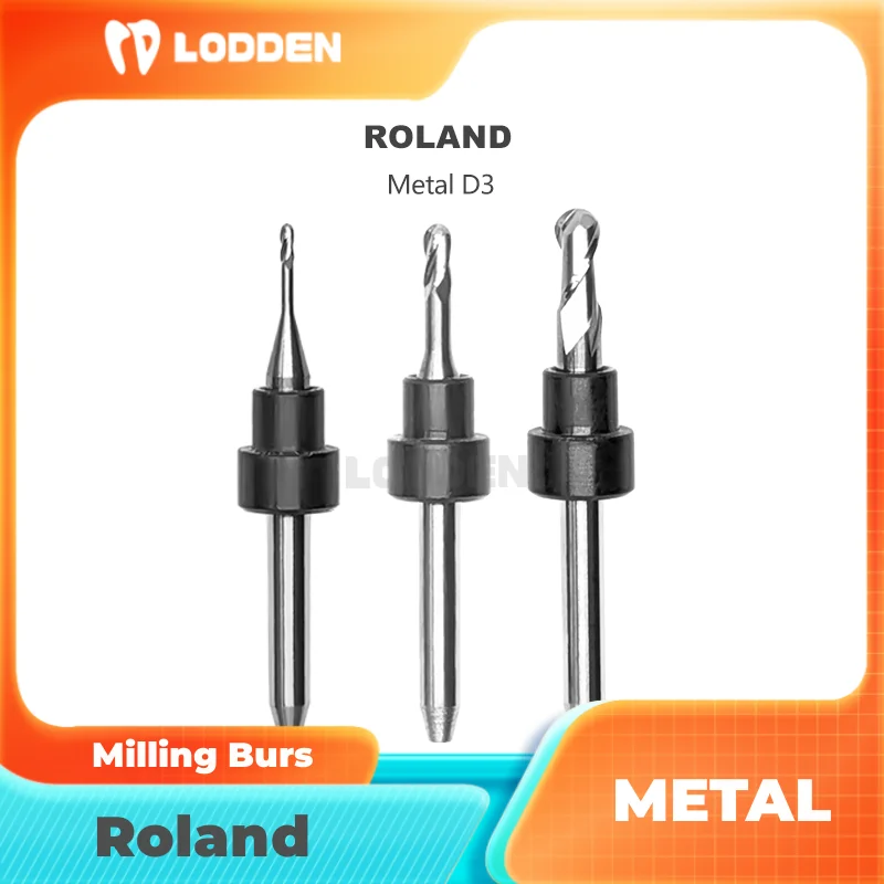 

Roland Dental Milling Burs for Grinding Metal Coating Shank D3.0 Drill Diameter 1.0/2.0/3.0mm Dental Lab Griding Polishing Tools