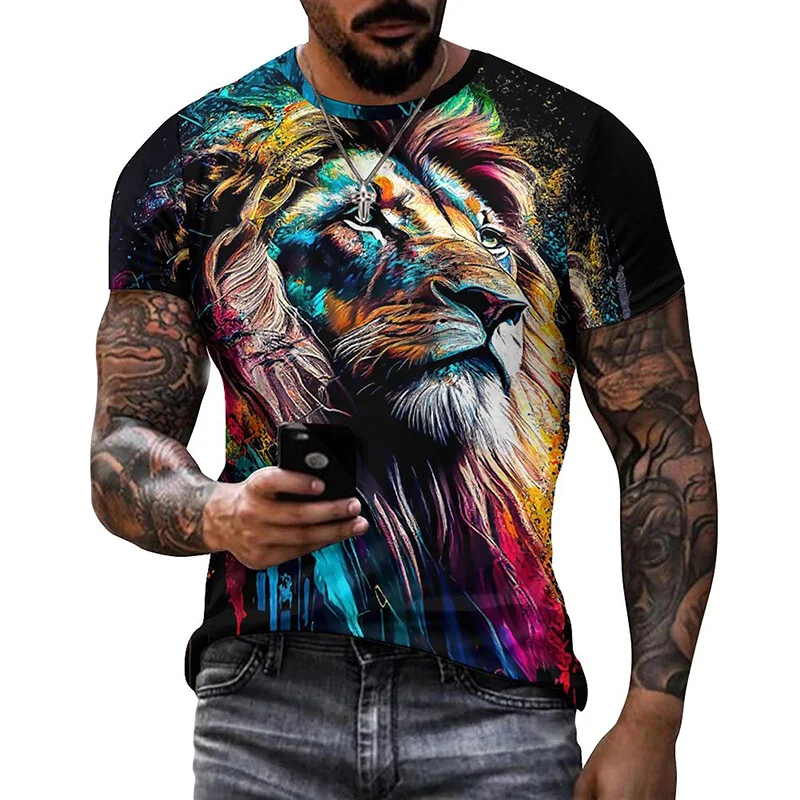 Tiger Lion Leopard Graffiti T Shirt for Men Gym Streetwear Summer 3D Printing y2k T-shirt Womens Clothing Funny Kids Tee Shirts
Tiger Lion Leopard Graffiti T Shirt for Men Gym Streetwear Summer 3D Printing y2k T-shirt Womens Clothing Funny Kids Tee Shirts
