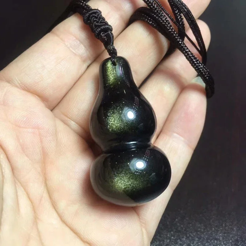 Natural Obsidian Stone Necklace Lucky Gourd Pendant Sweater Chain For Women Men Fashion Jewelry JoursNeige
Natural Obsidian Stone Necklace Lucky Gourd Pendant Sweater Chain For Women Men Fashion Jewelry JoursNeige