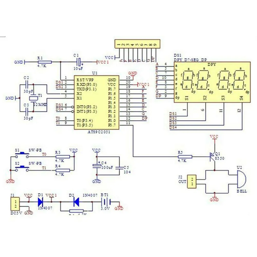 Seconds Correction Electronic Clock Module Unassembled YSZ-4 AT89C2051 Four Electronic Clock Kit 3V-6V 52mm*42mm
Seconds Correction Electronic Clock Module Unassembled YSZ-4 AT89C2051 Four Electronic Clock Kit 3V-6V 52mm*42mm