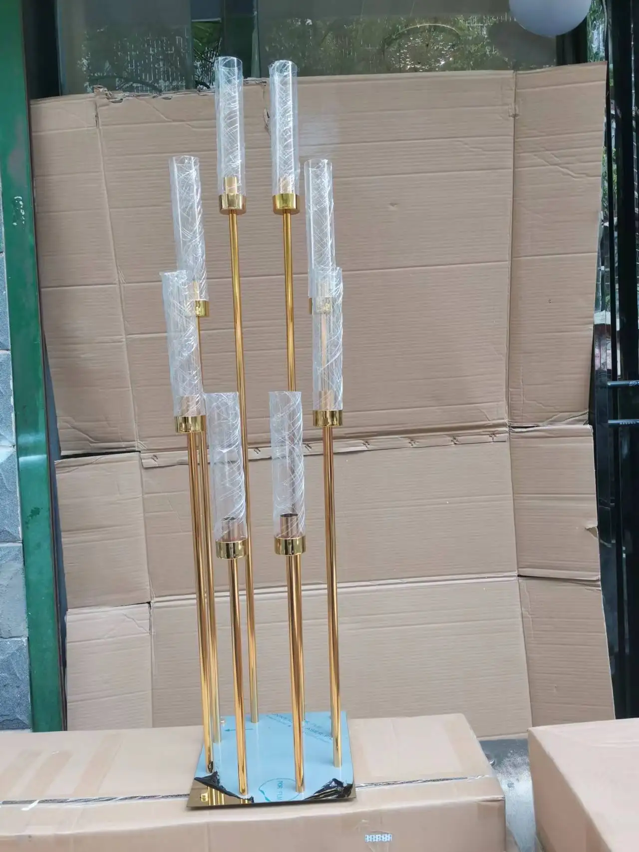 Gold 8 Arm Metal Cluster Candelabra Holder Tall Large Glass Candle Arrangement candleabra wedding shower party Table centerpiece
Gold 8 Arm Metal Cluster Candelabra Holder Tall Large Glass Candle Arrangement candleabra wedding shower party Table centerpiece