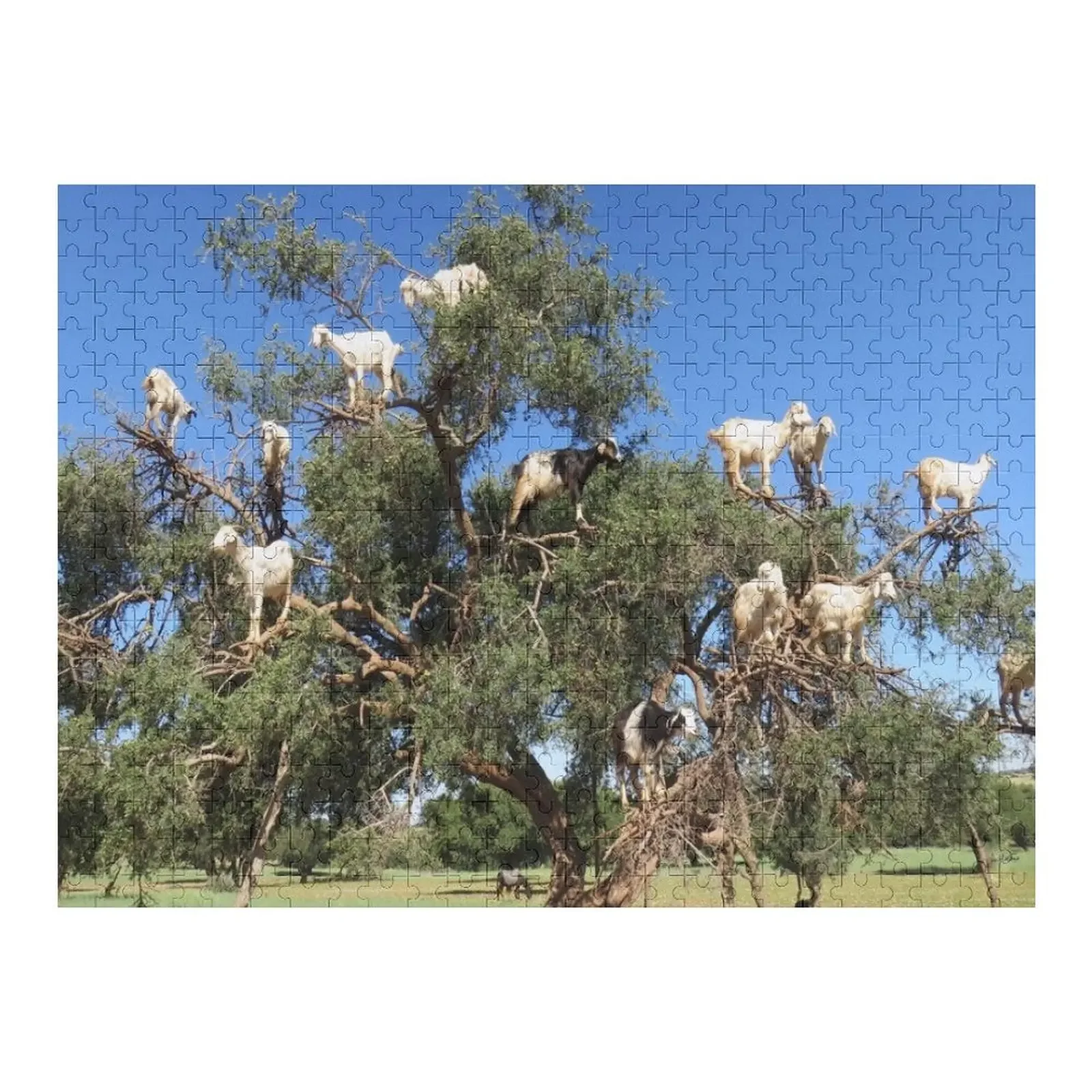 

goats in trees Jigsaw Puzzle Wood Photo Personalized Customized Photo Personalised Name Iq Puzzle